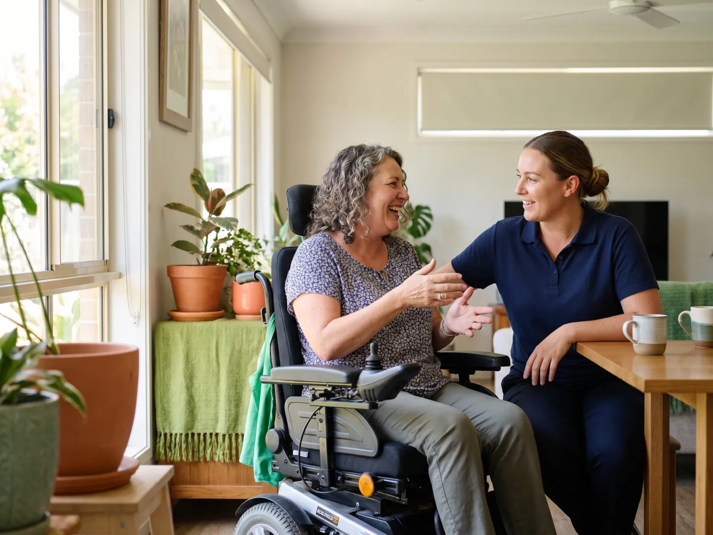 NDIS support worker assisting a participant in Moreton Bay